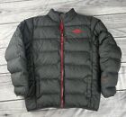 THE NORTH FACE 550 Down PUFFER JACKET BOYS SIZE Large 14-16 Gray/Red Logo Zip