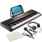 61-Key Digital Electronic Keyboard w/ Light Up Keys, Portable Piano Beginner Kit