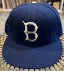 Vintage American Needle Brooklyn Dodgers Fitted Hat Size 7 1/4 Blue Made in USA