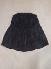 Lane Bryant Black Faux Leather Strapless Bustier Lined Top size 14 (D)