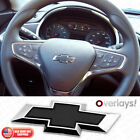 Chrome Black Steering Wheel Bowtie Overlay Chevy Silverado 14-24 Emblem Badge (For: Chevrolet Bolt EV)