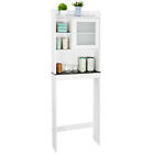 Modern Over-The-Toilet Space Saver Wood Storage Cabinet Home Bathroom White