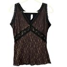 Maidenform Flexees Tank Top Womens 2XL Black Shapewear Chic Lace Overlay Cami