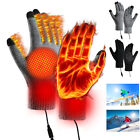 Winter Electric Mitten Heated Gloves Full Finger Warmer USB Rechargeable Warm