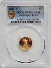 2021-W 1/10 Oz GOLD $5 AMERICAN EAGLE Type 2 PCGS PR70DCAM Gold Shield Coin.