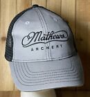 Mathews Archery Bow Hunting Mesh Baseball Cap Snapback Hat Gray Black