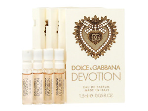 D&G DOLCE & GABBANA DEVOTION EDP 1.5ml .05fl oz x 4 PERFUME SPRAY SAMPLE VIALS