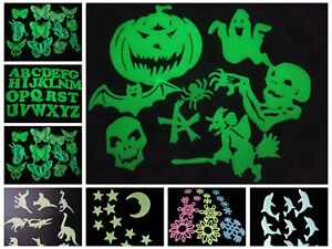 2 Sets Glow In The Dark Decorations Wall Stickers Removable Kids Various Style
