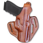 Leather OWB Three Slot Pancake Holster with Thumb Break Fits, Glock 41 #1105#