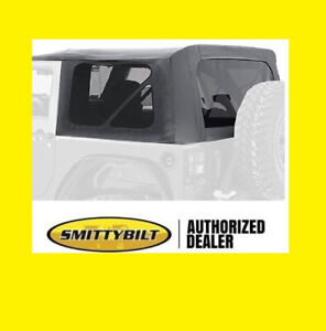 REPLACEMENT BLACK SOFT TOP TINTED WINDOWS 9075235 10-18 FOR JEEP WRANGLER JK 2 D (For: Jeep)