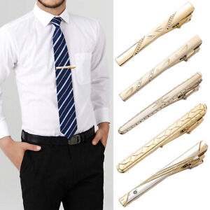 1Pc Tie Clips for Men Elegant Metal Necktie Bar Pinch Clasp Wedding Party Gift