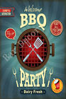 Welcome BBQ Party Vintage Metal Tin Signs Poster Retro Poster Art Wall Decor