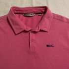 Black Clover Shirt Mens XL Solid Pink Polo Performance Short Sleeve Golf