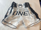 New ListingVenum One FC 3.0 Muay Thai Shorts  White with Black Gray Embroidered Trim  L