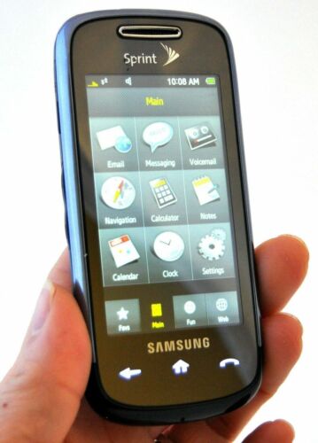 Black Samsung SPH-M810 Instinct S30 Sprint Cell Phone bluetooth GPS 3G Grade C