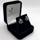 Certified Natural Emerald Earrings 925 Sterling Silver Handmade Gift Free Ship