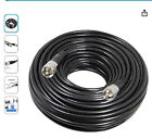 RFAdapter RG8x Coaxial Cable 100 ft, CB Coax Cable, UHF PL259 Male to Male