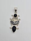 Sterling Silver Arya Dendritic Agate Faceted Onyx Pendant Necklace Southwestern