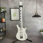 5 String Electric Bass Guitar White Maple Fretboard Solid Body Chrome Hardware