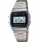 Casio A158WA-1,  7 Year Battery Classic Chronograph Watch, Alarm, Date, NEW