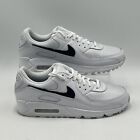 Nike Womens Size 9.5 Air Max 90 White/Black Casual Sneakers DZ5212 100
