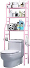 New Listing3-Shelf Bathroom Organizer over the Toilet, Bathroom Spacesaver (Pink)