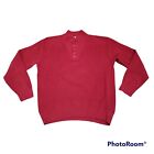 Vintage LL Bean Mens Cardigan Sweater Size Large Button Closure Red Made in USA