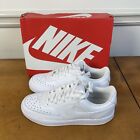 Nike Court Vision Low Sneakers Shoes Triple White CD5434-100 Womens Size 8
