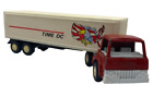 TootsieToy 1970 Vtg Die Cast Red Truck Tractor Trailer Semi RARE TIME DC Livery