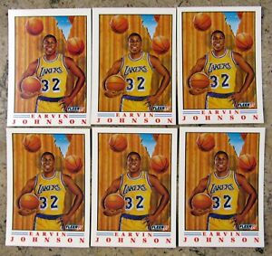 Earvin Magic Johnson Cards 1991 Fleer Pro-Visions #6 6ct Basketball Card Lot
