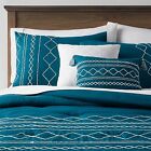 5pc King Kenton Diamond Stitch Comforter Bedding Set Dark Teal Blue - Threshold