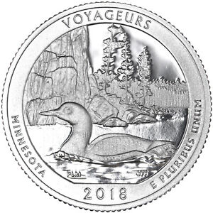 2018 S Voyageurs National Park Quarter ATB Gem Proof DCam CN-Clad See Pics W420