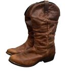 Durango Brown Leather Cowboy Boots Men's Size 12 D Slouchy Shaft Western 15144
