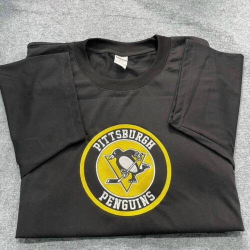 HOT SALE!!! Embroidered Pittsburgh Penguins Team Primary Logo 2 T-Shirt  S-5XL