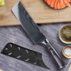 Nakiri Knife Kitchen Chef's Knife Japanese Damascus Stainless Steel Meat Cleaver