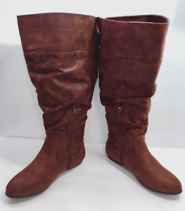NEW Cloudwalkers by Avenue Brina Rouched Knee High Boots Women Size 9 WIDE*