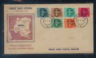 India  M56-61  on cachet first day  cover