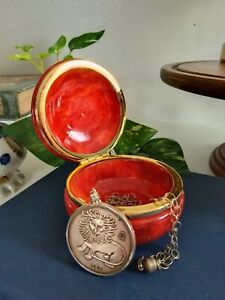 New ListingPier 1 One Genuine Alabaster Amber Hinged Trinket Box, Made in Italy