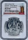 2022 SILVER 1 OZ ✪ THREE AGES OF WOMEN ✪ NGC MS-70 DPL BRITANNIA 2 ◢TRUSTED◣
