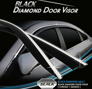 Premium Door Visor Rain Vent Guard Window 4P E457 Ups# for Genesis G70 2019~2023 (For: Genesis G70)