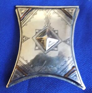 Large Tuareg tcherot (amulet box) silver with copper accents