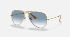 Ray-Ban Aviator Gold/Light Blue Gradient 62 mm Sunglasses RB3025 001/3F 62