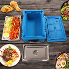 Portable Insulated Food Pan Carrier Front Load Catering Box 32Qt Stainless Pan