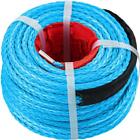 Blue Synthetic Winch Rope 100 ft. x 3/8 in. Winch Line Cable with G70 Hook lbs.