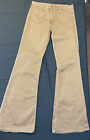 Vintage BIG JOHN flare flared Bell Bottom Japanese cotton jeans brown meas 29x31