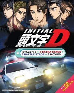 DVD Anime INITIAL D COMPLETE Stage 1-6 +3 Movie +3 Extra Stage +3 Battle +CD OST