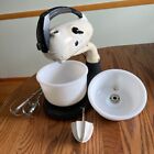 Vintage 3200 Dormeyer 3 Speed Mixer with Beaters and 1 Milk Glass Bowl & Juicer