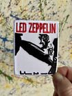 Led Zeppelin Iron On Patch Red Lettering Black Stitch On White