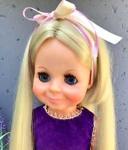 Gorgeous 16 Inch Vintage Velvet Doll By Ideal 1971