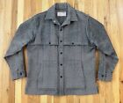 FILSON Mackinaw Wool Cape Coat Men's L Gray Herringbone Style 95